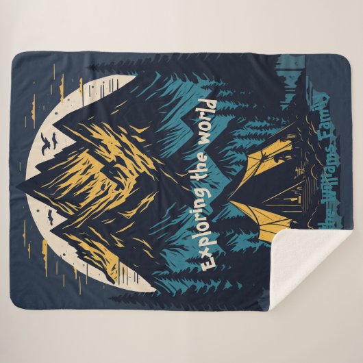 Editierbarer Camping Sherpadecke (Vorderseite (Horizontal))