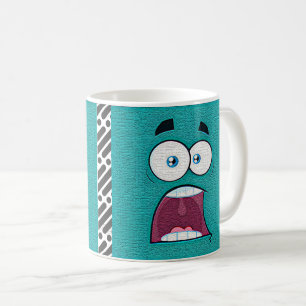 Editierbarer Cartoon-Gesichtsausdruck Kaffeetasse