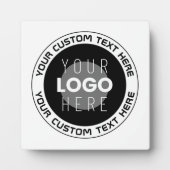 Editierbarer Circle Text & Replaceable Logo | B&W Fotoplatte (Vorderseite)