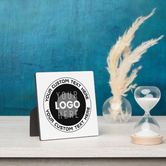 Editierbarer Circle Text & Replaceable Logo | B&W Fotoplatte (InSitu)