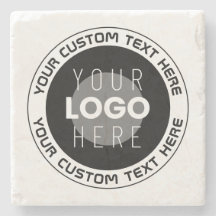 Editierbarer Circle Text & Replaceable Logo | B&W