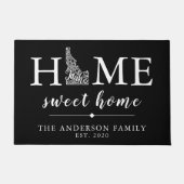 Editierbarer Color IDAHO Personalisierter Staat Fußmatte (Vorderseite)