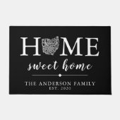 Editierbarer Color OHIO Personalisierter Staat Fußmatte (Vorderseite)