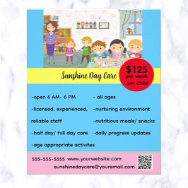 Editierbarer Day Care Flyer