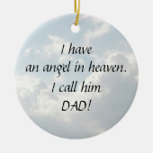 Editierbarer Engel im Himmel Keramik Ornament (Vorne)