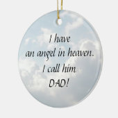 Editierbarer Engel im Himmel Keramik Ornament (Links)