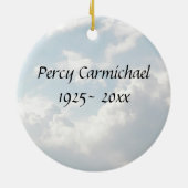 Editierbarer Engel im Himmel Keramik Ornament (Hinten)