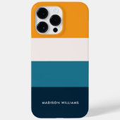 Editierbarer Farbblock Horizontaler Streifen Case-Mate iPhone Hülle (Rückseite)