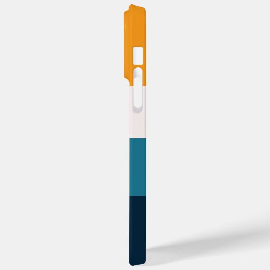 Editierbarer Farbblock Horizontaler Streifen Case-Mate iPhone Hülle (Rückseite / Links)