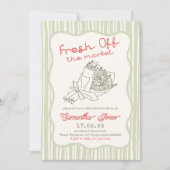 Editierbarer Farbhandschuh Fresh Off Market BS Einladung (Vorderseite)