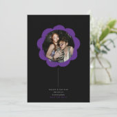 editierbarer farbiger retro bemalter Blumenrahmen  Save The Date (Stehend Vorderseite)