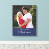 Editierbarer Farbname Cursives Foto für Familienna Leinwanddruck (Insitu (Holzboden))