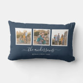 Editierbarer Farbname Kalligrafie FotoCollage Lendenkissen (Rückseite)