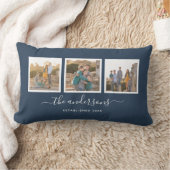 Editierbarer Farbname Kalligrafie FotoCollage Lendenkissen (Decke)