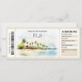Editierbarer Fiji-Flugzeug-Ticket Boarding Pass Einladung (Vorderseite)