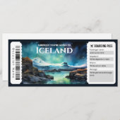 Editierbarer Flugzeug für Island Boarding Pass Einladung (Vorne/Hinten)
