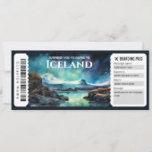Editierbarer Flugzeug für Island Boarding Pass Einladung (Vorderseite)
