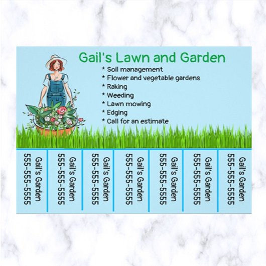 Editierbarer Flyer für Wäsche- und Gartenpflege