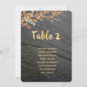 Editierbarer grauer Stein Herbst lässt Tischsitze Einladung (Vorderseite)