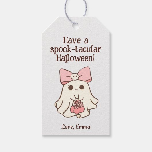 Editierbarer Halloween Trick oder Treat Goody Bag  Geschenkanhänger (Vorderseite)