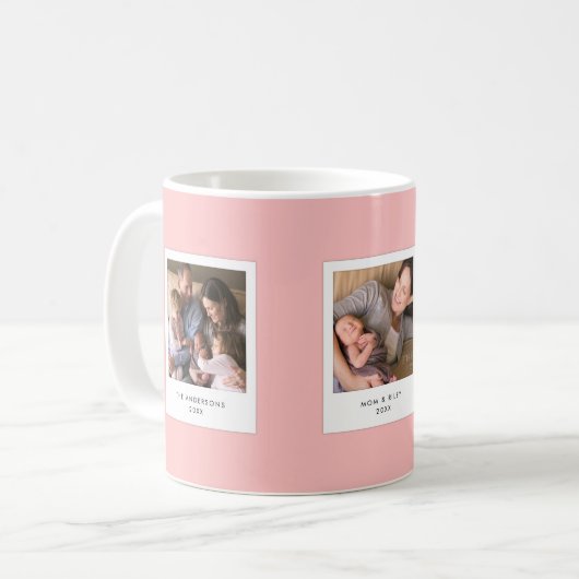 Editierbarer Hintergrund Instant Foto Style Kaffeetasse (Vorderseite Links)