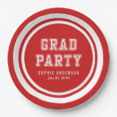 Editierbarer Hintergrundfarbe Abschluss Pappteller (Vorderseite)