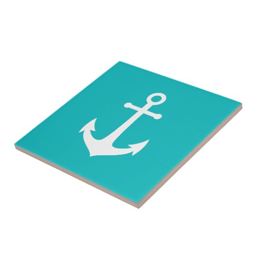 Editierbarer Hintergrundfarbe Weißer Anker Fliese (Seite)