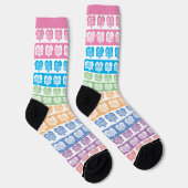 EDITIERBARER MODERNER BESTE-MUTTER-BUNTGESTREIFT SOCKEN (Rechts)