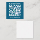 Editierbarer Ocean Blue QR-Code Begleitkarte (Vorne/Hinten)