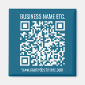 Editierbarer Ocean Blue QR-Code Magnet (Vorne)