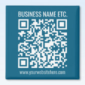 Editierbarer Ocean Blue QR-Code Magnet