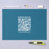 Editierbarer Ocean Blue QR-Code Seidenpapier (Handwerk)