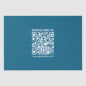 Editierbarer Ocean Blue QR-Code Seidenpapier (Vorderseite)