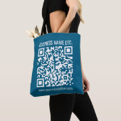 Editierbarer Ocean Blue QR-Code Tasche (Von Nahem)