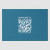Editierbarer ozeanblauer QR-Code Seidenpapier (Vorderseite)