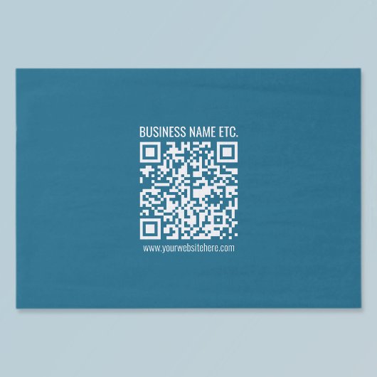 Editierbarer ozeanblauer QR-Code Seidenpapier