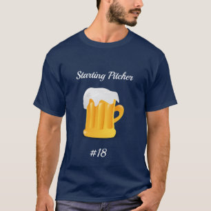 Editierbarer Pitcher-Bier T-Shirt
