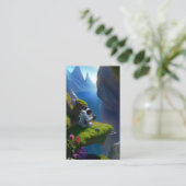 Editierbarer QR-Code für digitale Künstler Visitenkarte (Stehend Vorderseite)