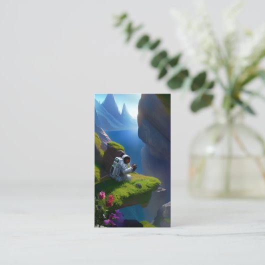 Editierbarer QR-Code für digitale Künstler Visitenkarte (Stehend Vorderseite)