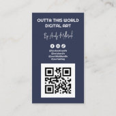 Editierbarer QR-Code für digitale Künstler Visitenkarte (Rückseite)