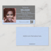 Editierbarer QR-Code für Foto-Politiker Visitenkarte (Vorne/Hinten)