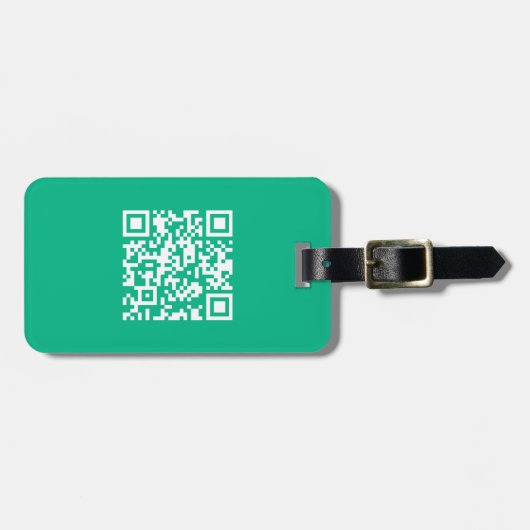 Editierbarer QR Code Generieren Sie Ihren eigenen  Gepäckanhänger (Vorderseite horizontal)