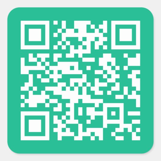 Editierbarer QR Code Generieren Sie Ihren eigenen  Quadratischer Aufkleber (Vorderseite)