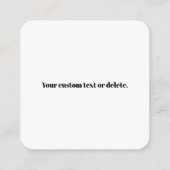 Editierbarer QR-Code Schwarz & Weiß Retro Moderner Begleitkarte (Rückseite)