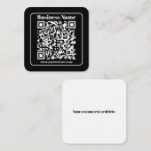 Editierbarer QR-Code Schwarz & Weiß Retro Moderner Begleitkarte (Vorne/Hinten)