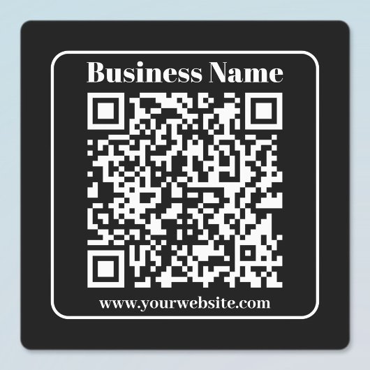 Editierbarer QR-Code Schwarz & Weiß Retro Moderner Etiketten