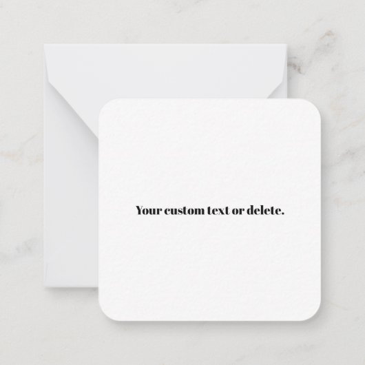 Editierbarer QR-Code Schwarz & Weiß Retro Moderner Mitteilungskarte (Rückseite)