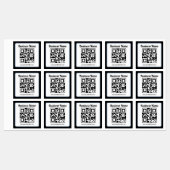 Editierbarer QR-Code & Text | Wasserdicht Etiketten (Blatt)