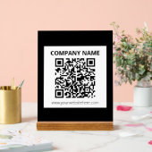 Editierbarer QR-Code und einfaches, benutzerdefini Acrylschild (Hochzeit)