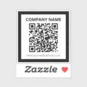 Editierbarer QR-Code und einfaches, benutzerdefini Aufkleber (Blatt)